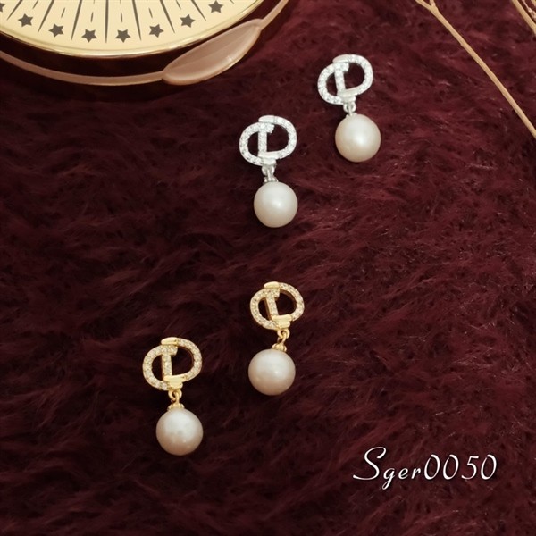 Bông tai Ngọc trai 7-8mm chữ CD