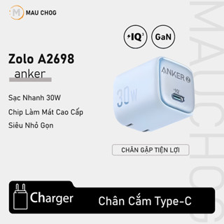  Củ Sạc Nhanh 30W 20W Anker Zolo GaN Nhỏ Gọn Chân Cắm Type C Cho iPhone 17 Pro Max 16 15 14 13 12 11 
