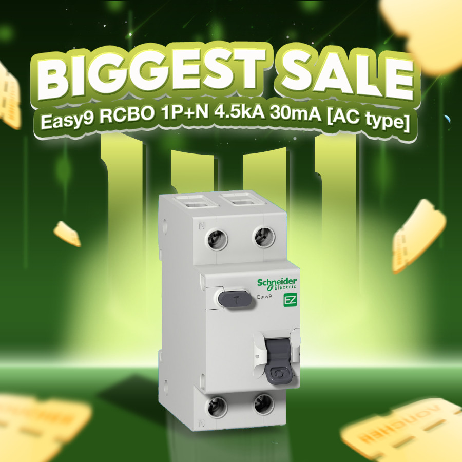 Aptomat chống giật chống rò tích hợp bảo vệ quá tải ngắn mạch RCBO Easy9 Schneider EZ9D34620 1P+N 20