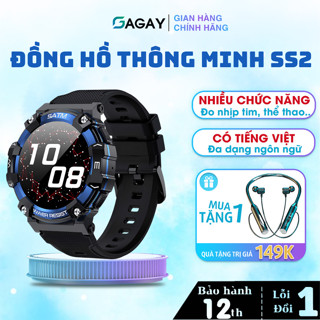 Smart watch PG666 - SS2 Pro chống nước, nghe gọi lướt web, đồng hồ thể thao đo nhịp tim, phân tích giấc ngủ GAGAY CLEAN