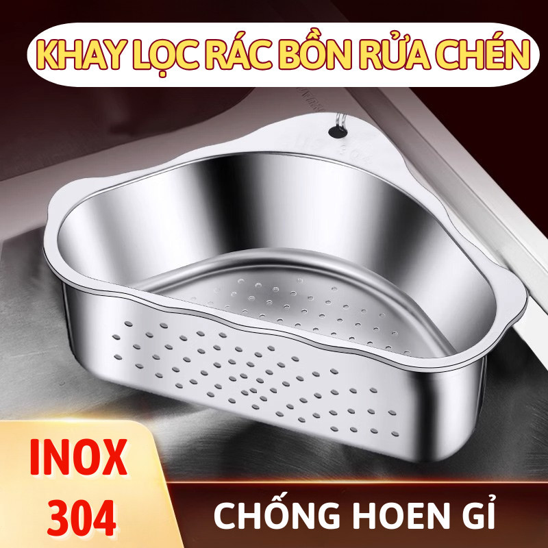 Khay Lọc Rác Bồn Rửa Chén Joful Home INOX 304, Rổ Đa Năng Tiện Dụng Chống Gỉ Sét