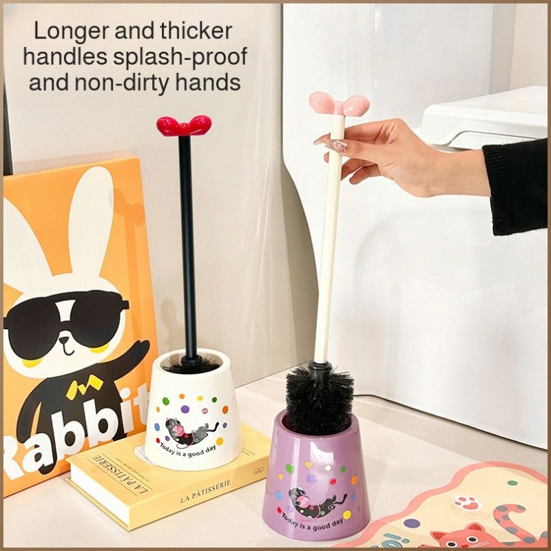 Toilet Brush Compact and Lightweight Easy to Clean and Store Brush Deep Crevice not Easily Clogged