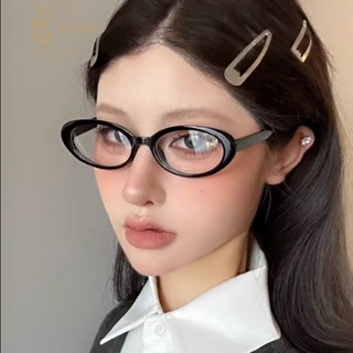 Punk ánh sáng đen Pop phong cách hình bầu dục khung kính cho phụ nữ thời trang ánh sáng xanh chặn kính hàng ngày