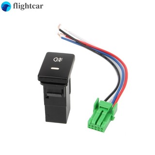 Đèn sương mù phía sau màu vàng / xanh Công tắc đẩy 4 nút dây cho Toyota Camry Prius Corolla Foglight Switch DC12V