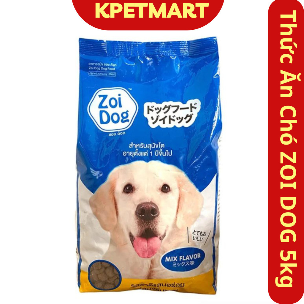  Thức Ăn Hạt Cho Chó ZOI DOG 5kg - Combo 5 bao 1kg Thức Ăn Cho Chó Trưởng Thành ZOIDOG - Thức Ăn Cho Chó - KPETMART 