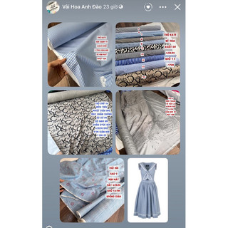 Vải Thô hoa Nhí , thô Boi cotton Hàn Quốc- May Váy áo - may ga giường