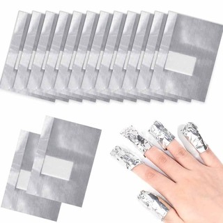 200 Pcs Aluminium Foil Nail Art Soak Off Acrylic Gel Polish Nail Wraps Remover