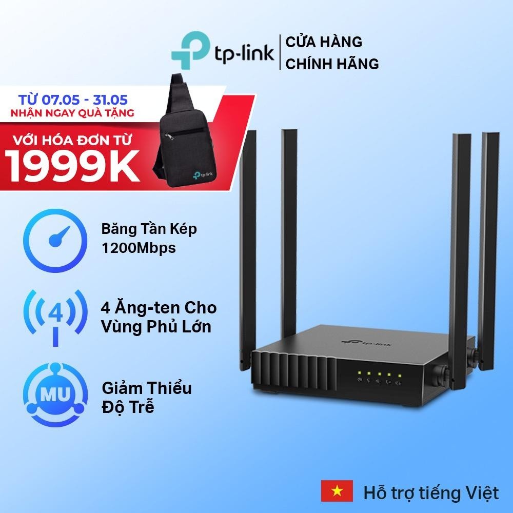 Bộ Phát Wifi TP-Link Archer C54 / C6 / C64 Băng Tần Kép Chuẩn AC 1200Mbps