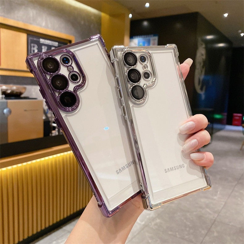 Dành Cho Samsung Galaxy Note 20 Ultra S24 Ultra S23 FE S22 S24 Plus S23 Ultra Có Bảo Vệ camera Vỏ Cứng Trong Suốt Chống Sốc cove Vỏ Điện Thoại