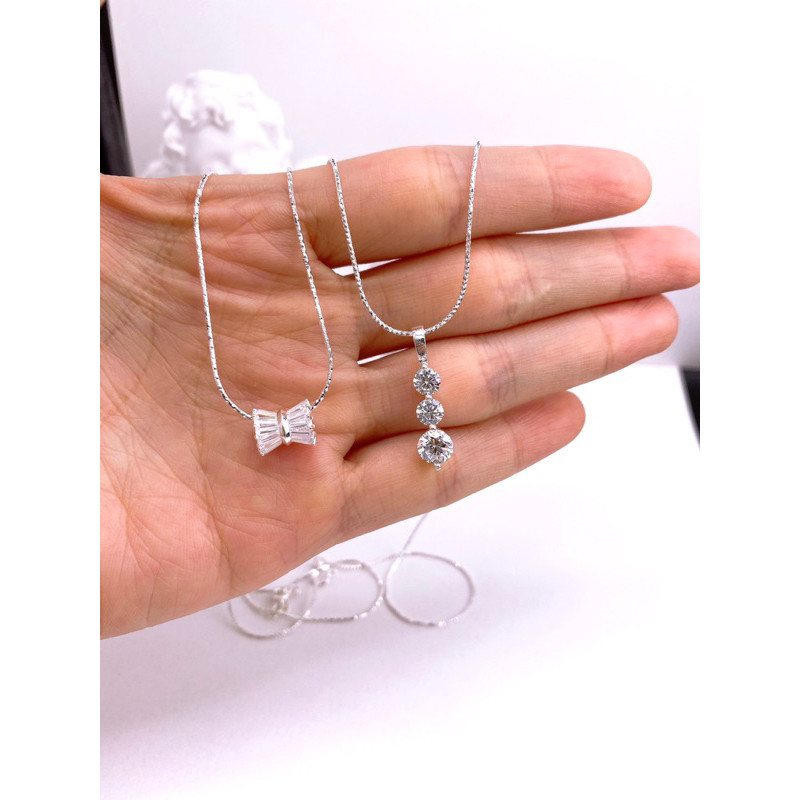 Mặt dây chuyền đính đá -[ Không kèm dây ] - Bạc ta 950