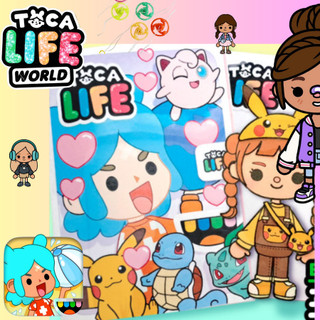 Đồ chơi giấy ngồi nhà búp bê, đồ chơi giấy tocaboca,  Pokemon Tocaboca , ngôi nhà kuromi