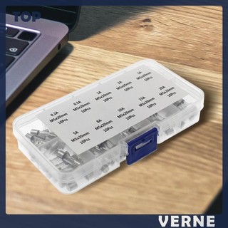 100 Chiếc Cầu Chì Ống Kính Thổi Nhanh Amp 0.2A-20A 250V Packag Trong Hộp Nhựa Trong Suốt [vernesss.vn]