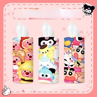 Sanrio Hoạt Hình Xe Hộp Khăn Giấy Kuromi Cinnamoroll Capybara Ốp Lưng Khăn Giấy Ống Tháp Giá Đỡ Xe Hơi Phụ Kiện