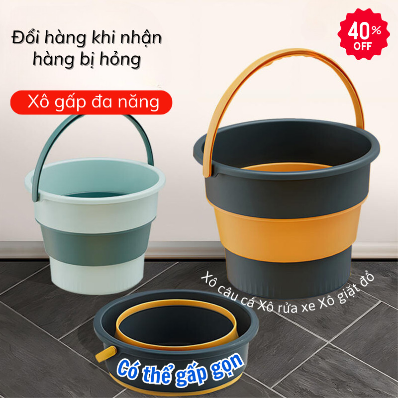 Thau Xô Nước Gấp Gọn C&M BABY – Đa Năng, Có Quai, Chịu Tải, Giặt Đồ & Rửa Xe