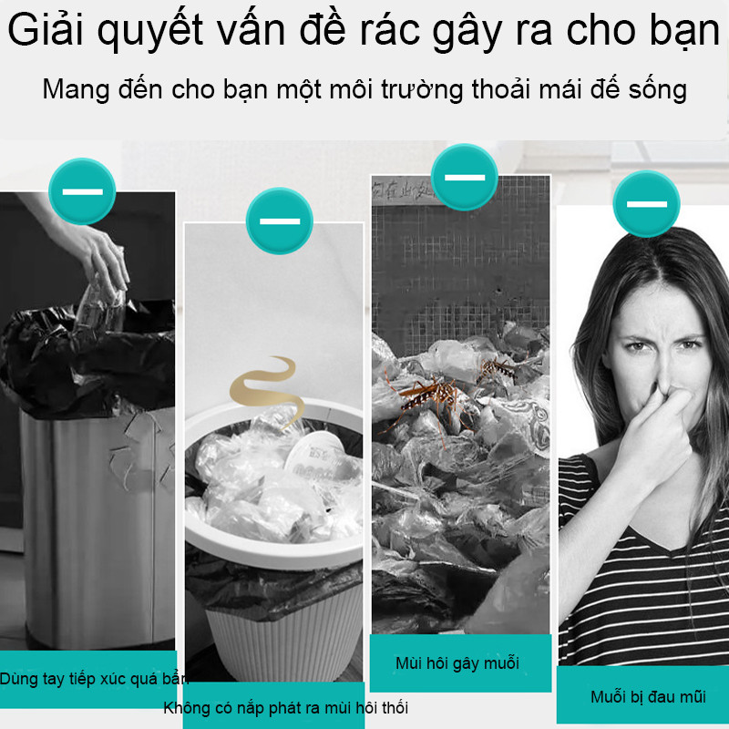 Thông Minh Thùng Rác Với Nắp Đậy Thùng Rác Điện Thùng Rác Cảm Ứng Gia Đình Thùng Rác Điện Tự Động | BigBuy360 - bigbuy360.vn