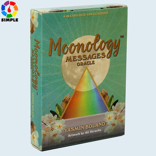 Moonology Messages Tarot 48Pcs Clear Printed Tarot Cards Oracle Deck