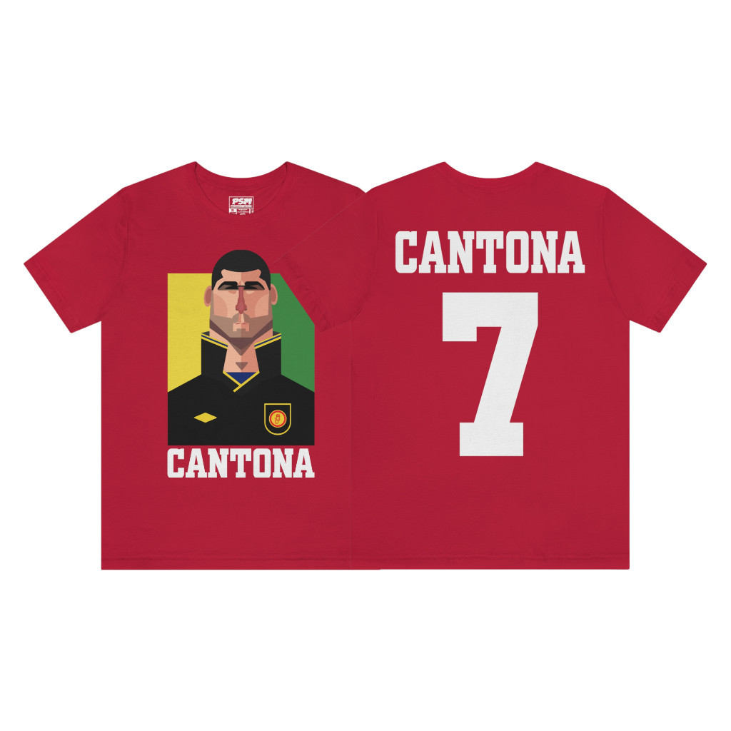 Áo thun bóng đá PSM Eric Cantona Kung Fu Kick Model Cotton s-5xl