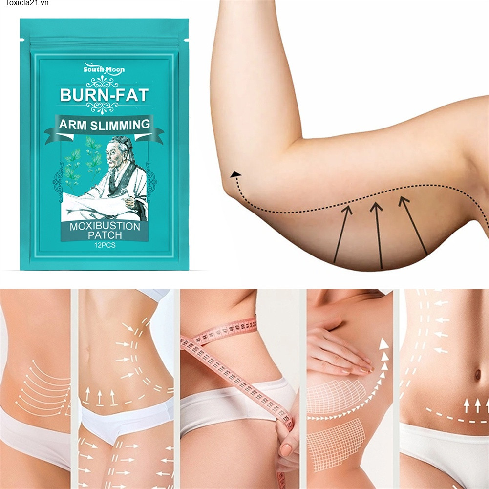 Toxicla2112 Moxibustion ANNIES Miếng dán giảm béo cánh tay Hỗ trợ sưởi ấm gây cháy mỡ