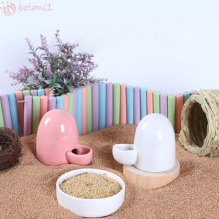 Máy cấp nước bằng gốm sứ Hamster, Bát ăn nhẹ Hamster chống lật, Hamster tròn tự động bằng gốm sáng tạo