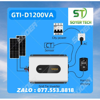 Bộ hoà lưới bám tải điện 1200va- inverter hoà lưới 1.2kva suoer gti-d1200va