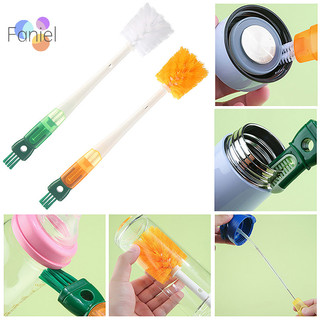 {Faniel} Bộ bàn chải chai hoạt hình 5 In1 Tay cầm dài Home al Cup Bàn chải làm sạch Đầu bàn chải làm sạch Phụ kiện làm sạch nhà bếp mới