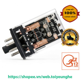 Relay trung gian chint 8 chân tròn jqx-10f/2z dc24v 220vac rơ le 220v rơ le 24v