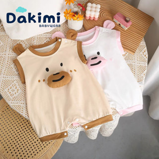 Bodysuit cho bé Sát Nách Hình Thú Dakimi BABYWEAR, Body đùi bé trai bé gái Chất Thun Lạnh thoáng mát, Áo liền quần 0-12M