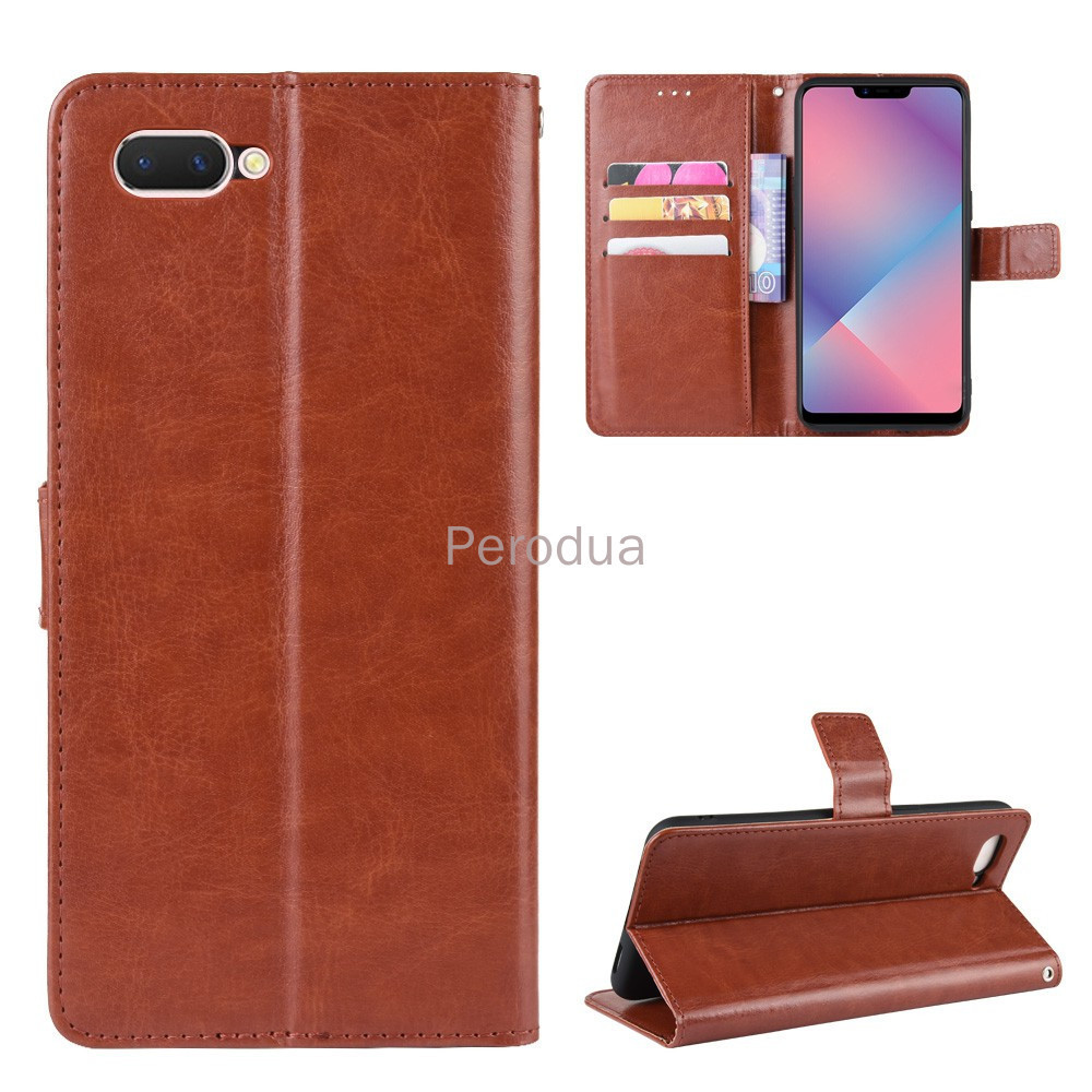 Dành Cho Oppo A12 A12e A3s A5s A5 A7 A3 A1K CPH1803 CPH1853 CPH1805 CPH1809 CPH1909 CPH1851 CPH1837 CPH193 Flip Case Ví Da PU Khe Cắm Thẻ Bao Đứng Vỏ Điện Thoại