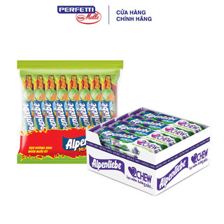 Combo 16 Thỏi Kẹo Alpenliebe Hương Xoài Nhân Muối Ớt + 16 Thỏi Kẹo Mềm 2Chew Hương Nho