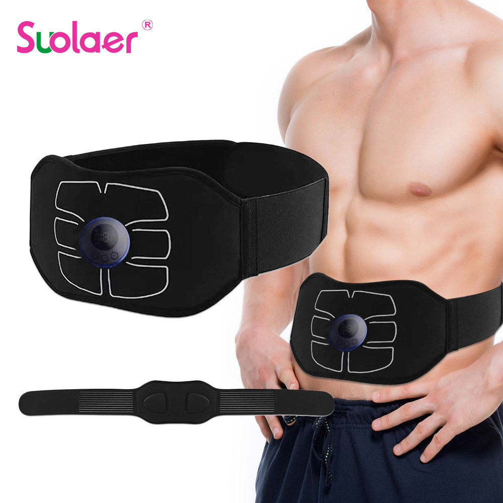 Suolaer EMS Máy Kích Thích Cơ Bụng Huấn Luyện Massage Đai Bụng Sử Dụng Cơ Cho Cơ Thể Ôm Bụng Giảm Cân Tập Thể Dục