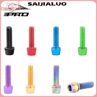 Saijialuo Exqu 6 mảnh M5 * 18mm mạ điện MTB vô lăng xe đạp vít và bu lông thân xe đạp