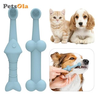 Petsola 2 Miếng Răng Chó Mèo Silicon Mềm Tay Cầm Cho Chó,