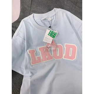 Áo thun ngắn tay chữ 100% Cotton dành cho nữ Mùa hè mới dáng rộng nửa tay vai phù hợp cho nữ Hợp thời trang nam