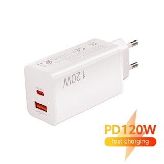 Đầu sạc gan 120w a + c sạc nhanh tốc độ cao sạc nhanh 3.0 pd loại c bộ sạc cho samsung xiaomi