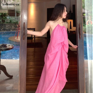 Đầm không tay dây đeo vai màu trơn thời trang Molasome 2024 dành cho nữ Thích hợp cho tất cả các trang phục Maxi