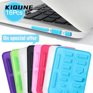 Bộ 16 Nút Bịt Chống Bụi Chống Bụi Bằng Silicone Nhiều Màu Cho Laptop