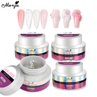 Monja 60g Gel mở rộng rắn chống dính Đầu móng tay Gel xây dựng Dễ dàng mở rộng Khắc mô hình Gel UV LED DIY Dụng cụ làm móng tay