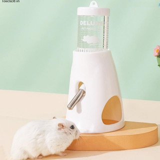 Bình uống nước tự động bằng nhựa có giá đỡ cho chuột hamster