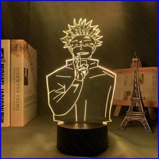 Yb Jujutsu Kaisen Gojo Satoru Geto Suguru Fushiguro Megumi Itadori Yuji Đèn Ngủ Anime 3D Đèn Cảm Ứng Từ Xa LED USB