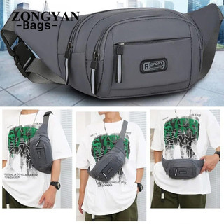 BOOCEAN Túi thắt lưng nam, Túi điện thoại di động thể thao dung lượng lớn bằng Nylon, Túi đeo ngực du lịch ngoài trời chống thấm nước