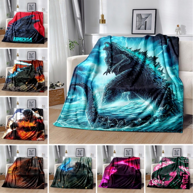 Chăn Ga Gối Trang Trí Monster King Godzilla Flannel In Chăn Khổng Lồ Quái Vật MUTO Sofa Chăn x58