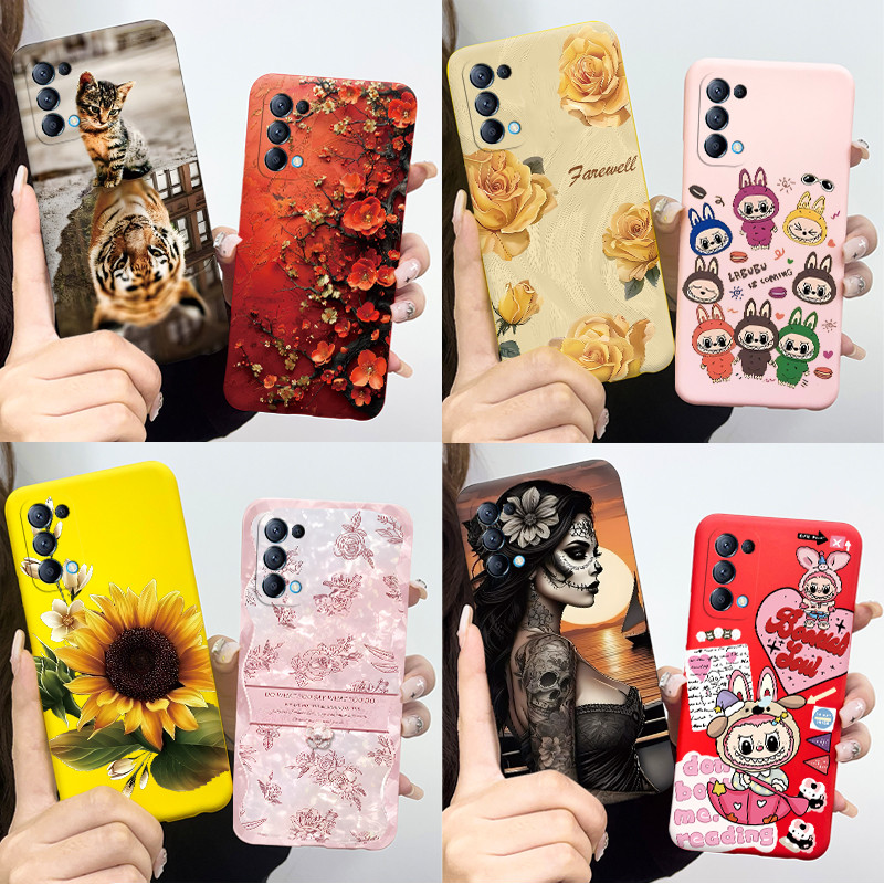 Dành Cho OPPO Reno 5 4G / 5G Hoa Xinh Đẹp In Vỏ Điện Thoại Reno 5 Pro Reno5 5Pro Reno5Pro 5G Màu Kẹo