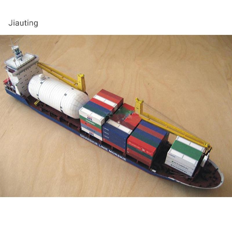 Jiauting 1: 400 Gdansk Tàu chở hàng DIY Thủ công 3D Thẻ giấy Bộ mô hình Mgn