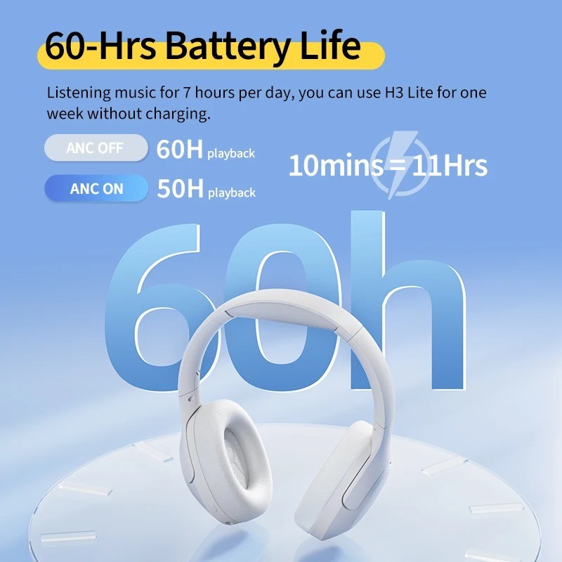Tai nghe chụp tai QCY H3 Lite - Bảo Hành Chính Hãng | BigBuy360 - bigbuy360.vn