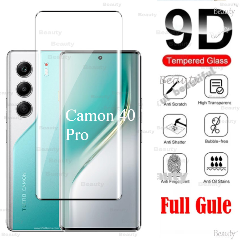 Dành Cho Tecno Camon 40 Pro 3D Cong Kính Cường Lực Cho Camon40Pro Camon40 Pro 40Pro 4G 5G Full Cover