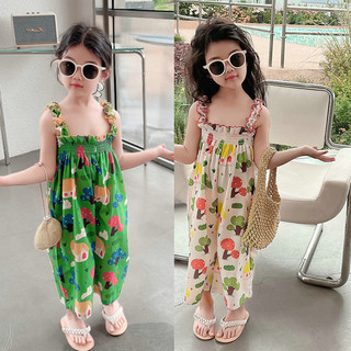 Quần bé gái Áo liền quần hoa co giãn 3-8 tuổi