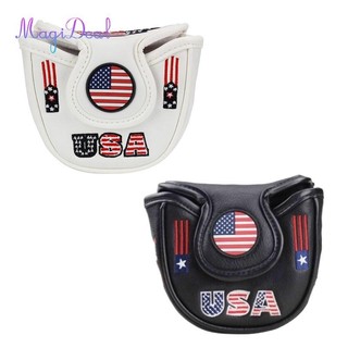 Magideal Golf Mallet Putter Head Cover Protection Water Resistance Golf Club Headcover