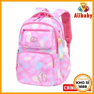 Balo Cho Bé Gái Tiểu Học Siêu Nhẹ, Chống Nước Cặp Xách Cho Bé Gái Cấp 1 E501