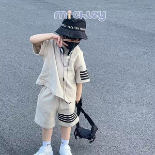 Michley bé trai bộ đồ mùa hè trẻ em phong cách hàn quốc đẹp trai bé trai tay ngắn bộ đồ mùa hè rời bé trai bộ hai mảnh hợp thời trang