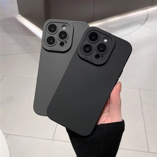 Ốp điện thoại silicon màu xám titan tự nhiên cho iPhone15 11 12 13 14 Pro MAX Vỏ sau TPU mềm chống sốc